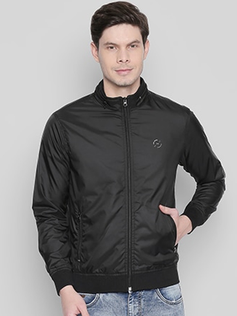 

Status Quo Men Black Striped Lightweight Longline Sporty Jacket