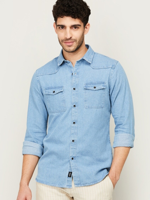 

Fame Forever by Lifestyle Men Blue Casual Shirt