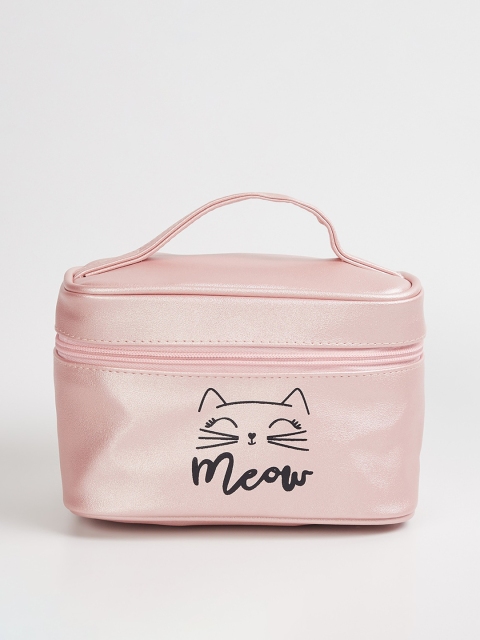 

Ginger by Lifestyle Pink Oversized Structured Handheld Bag with Cut Work