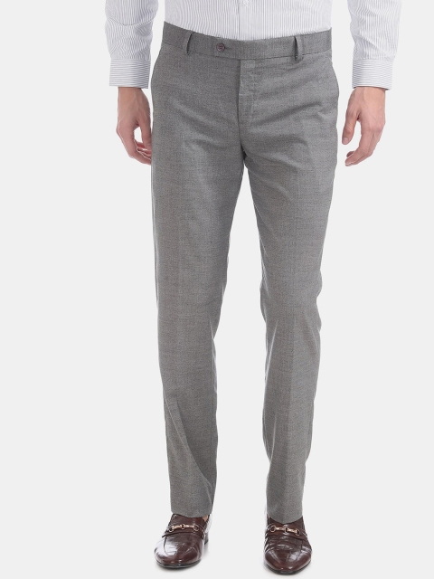 

Excalibur Men Grey Slim Fit Trousers
