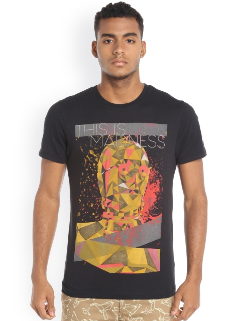 

Jack & Jones Men Black Printed Slim Fit Star Wars T-shirt