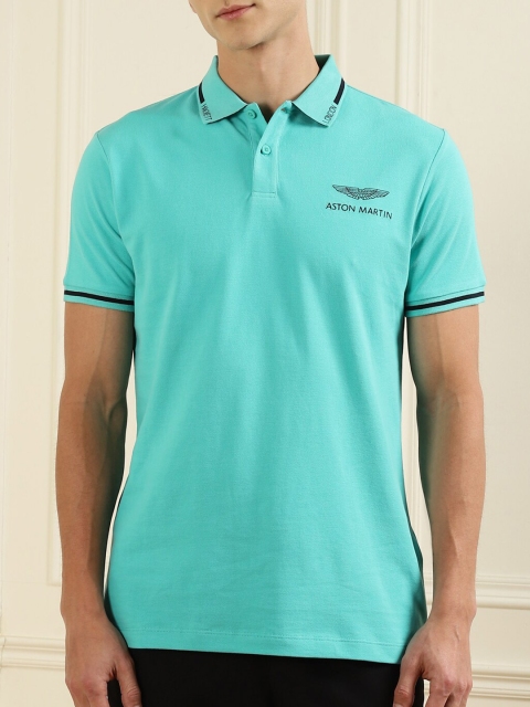 

HACKETT LONDON Men Blue & bayside Polo Collar T-shirt