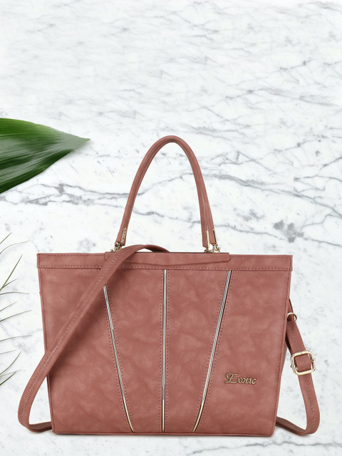 

Exotic Pink PU Oversized Shopper Handheld Bag with Fringed