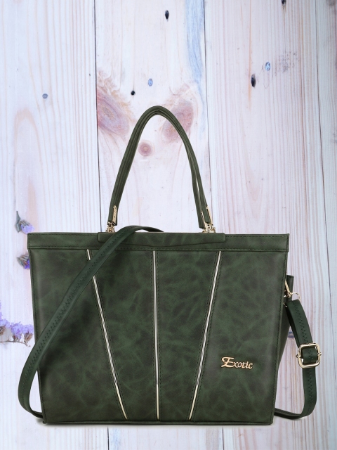 

Exotic Green PU Bucket Handheld Bag with Fringed
