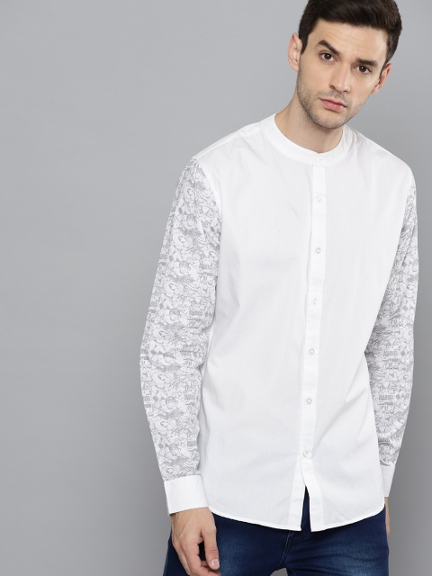 

Kook N Keech Marvel Men Off-White Regular Fit Solid Casual Shirt