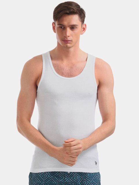 

U.S. Polo Assn. Men White Solid Undershirt Vest