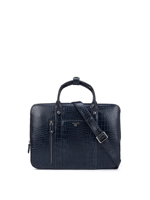 

Da Milano Men Blue Leather Laptop Sleeve