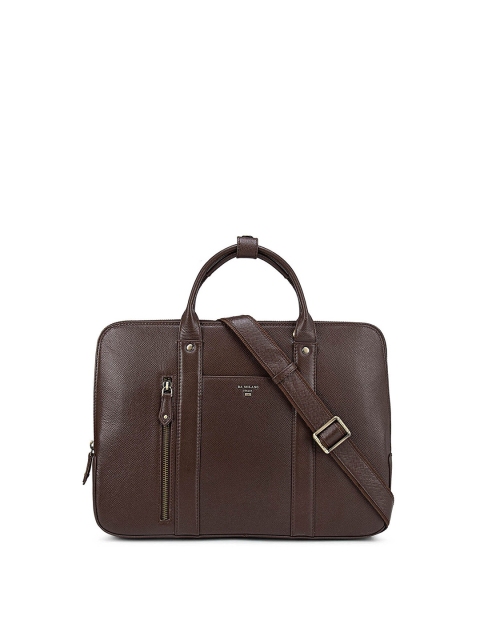 

Da Milano Men Brown Leather Laptop Sleeve