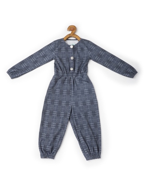 

TIC TAC TOE Girls Blue & Black Printed Basic Jumpsuit