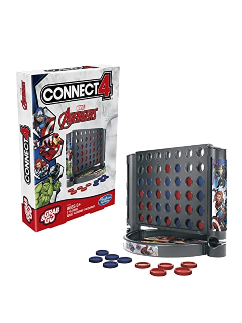 

Hasbro Gaming Grab and Go Connect 4 Game Marvel Avengers Edition for Ages 6 and Up, Multi