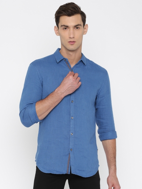 

Jack & Jones Men Blue Regular Fit Solid Casual Shirt