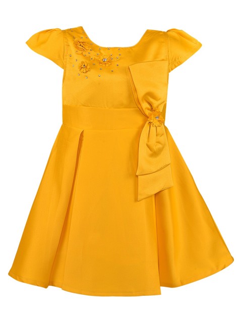 

Wish Karo Yellow Satin Dress