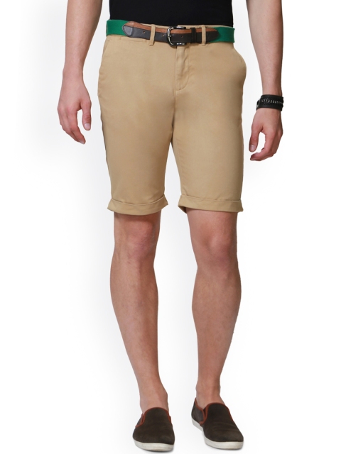 

People Men Khaki Solid Regular Fit Chino Shorts