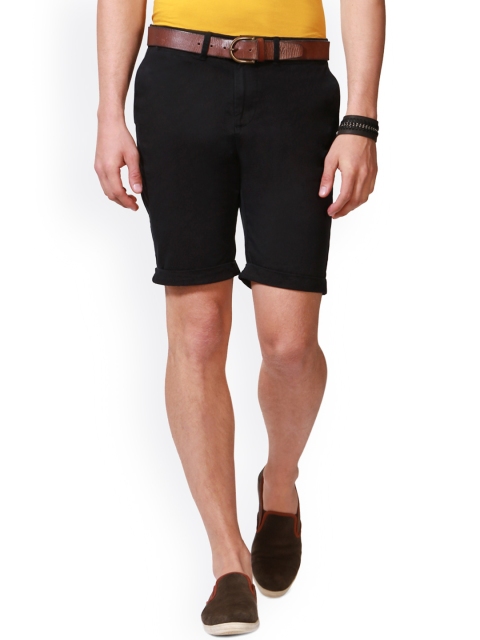 

People Men Black Solid Regular Fit Chino Shorts