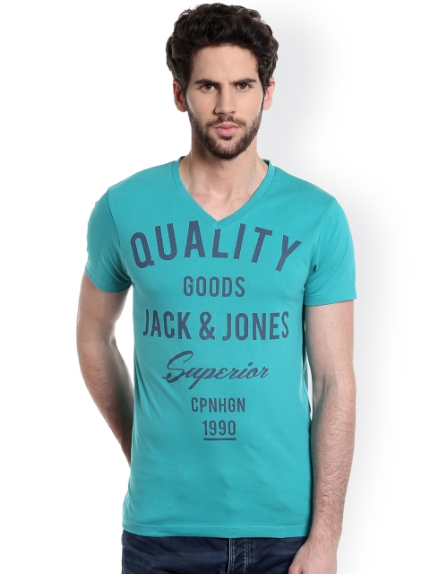 

Jack & Jones Men Green PrintedT-shirt