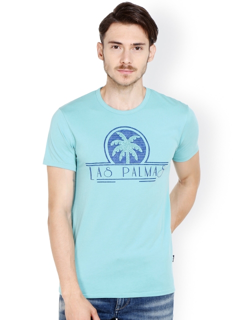 

Jack & Jones Men Green Printed Round Neck T-shirt