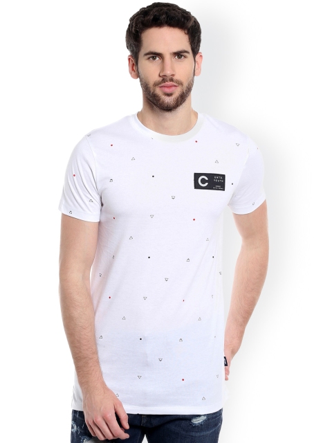 

Jack & Jones Men White Printed Round Neck T-shirt