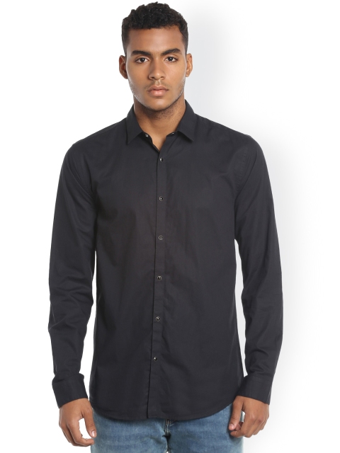 

Jack & Jones Men Black Solid Casual Shirt