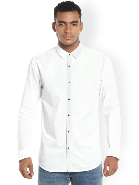 

Jack & Jones Men White Solid Casual Shirt