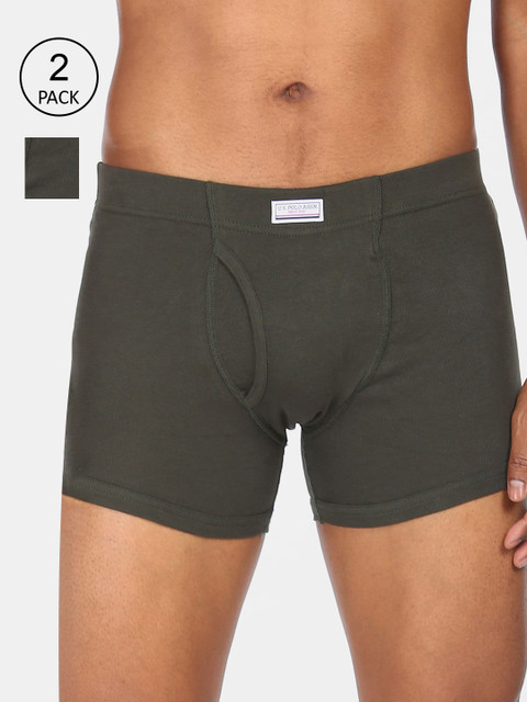 

U.S. Polo Assn. Men Pack of 2 Assorted Solid Cotton Trunks