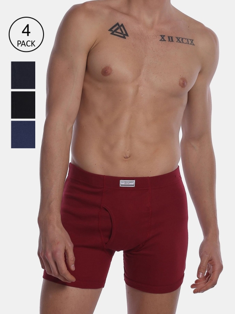 

U.S. Polo Assn. Pack Of 4 Assorted Cotton Solid Trunks Z9I662-615-P1