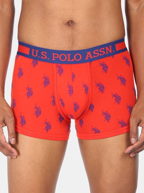 

U.S. Polo Assn. Men Orange & Blue Printed Trunk Z9I112-007-PR