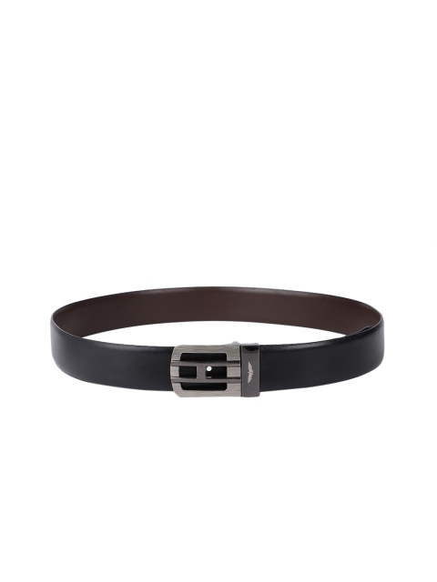 

Park Avenue Men Black Solid Leather Belt