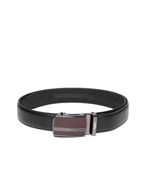 

Park Avenue Men Black Solid Leather Belt