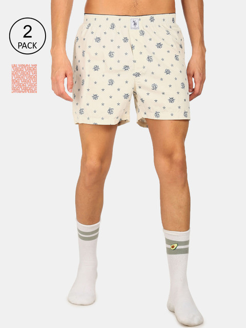 

U.S. Polo Assn. Pack Of 2 Assorted Cotton Printed Boxers Z9I657-615-CR