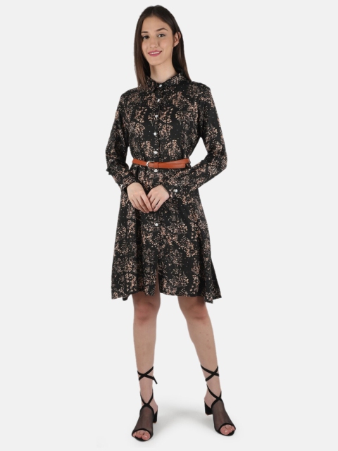 

Monte Carlo Black Floral Shirt Dress