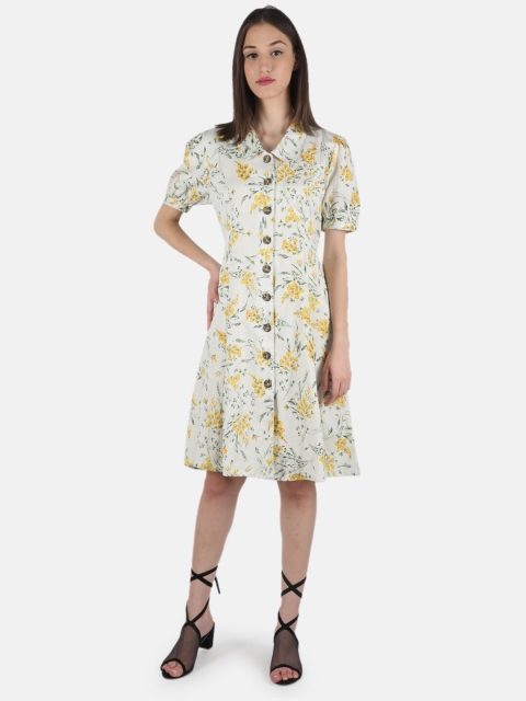 

Monte Carlo Yellow Floral Shirt Dress