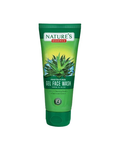 

Natures Essence Protecting Gel Face Wash with Neem & Aloe Vera - 65ml, Green