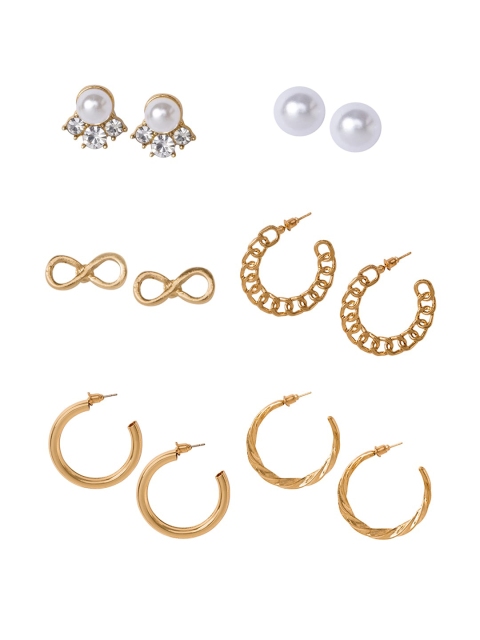 

FabAlley White Contemporary Studs Earrings