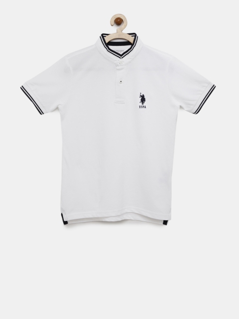 

U.S. Polo Assn. Kids Boys White Polo T-shirt