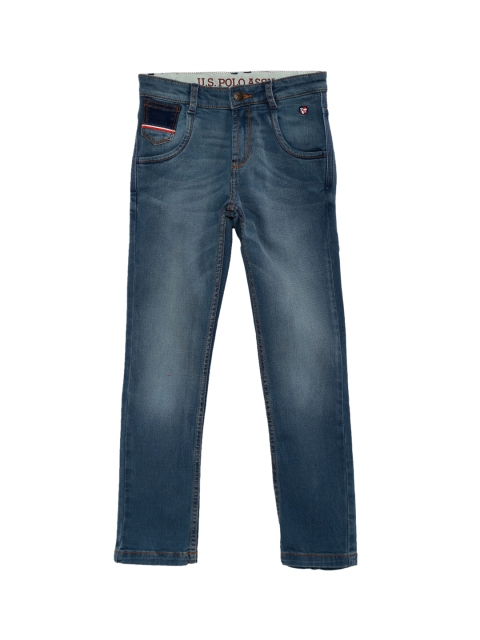 

U.S. Polo Assn. Kids Boys Blue Slim Fit Stretchable Jeans