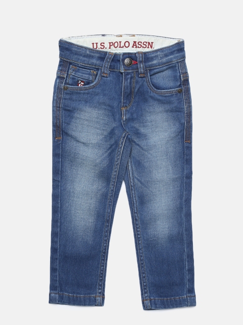 

U.S. Polo Assn. Kids Boys Blue Slim Fit Mid-Rise Clean Look Jeans