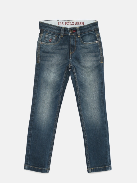

U.S. Polo Assn. Kids Boys Blue Slim Fit Stretchable Jeans
