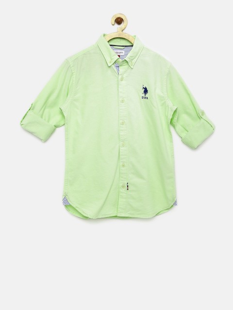 

U.S. Polo Assn. Kids Boys Green Casual Shirt