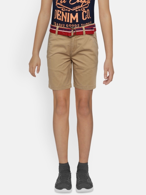 

U.S. Polo Assn. Kids Boys Khaki Solid Regular Fit Regular Shorts