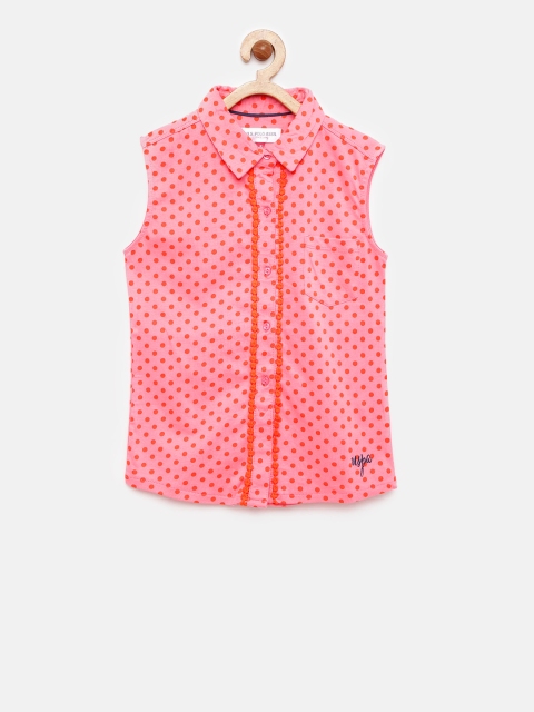 

U.S. Polo Assn. Kids Girls Printed T-shirt, Pink
