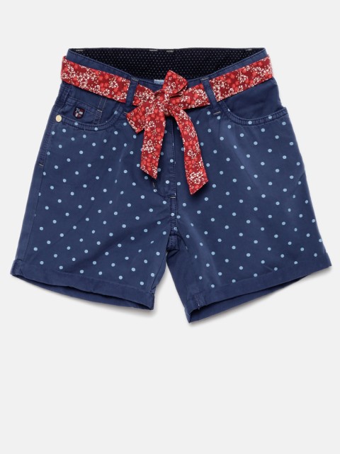 

U.S. Polo Assn. Kids Girls Blue Printed Shorts
