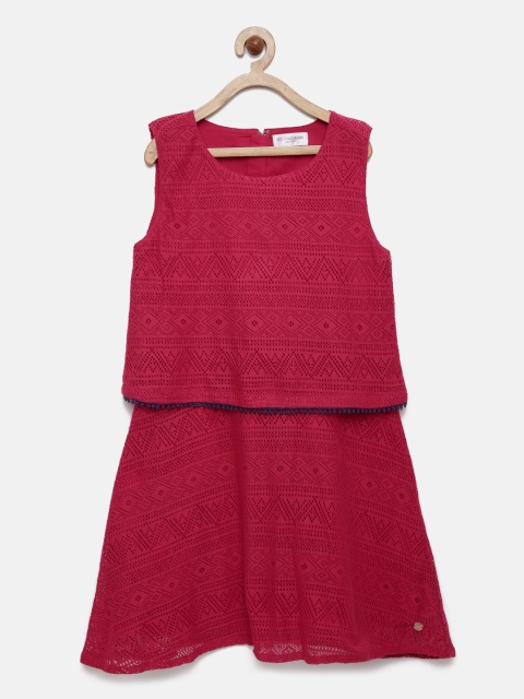 

U.S. Polo Assn. Kids Girls Red A-Line Dress
