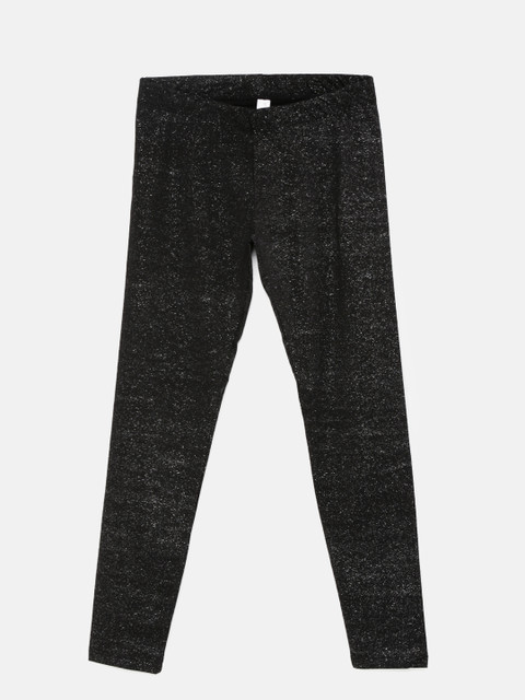 

U.S. Polo Assn. Kids Girls Black Shimmery Leggings