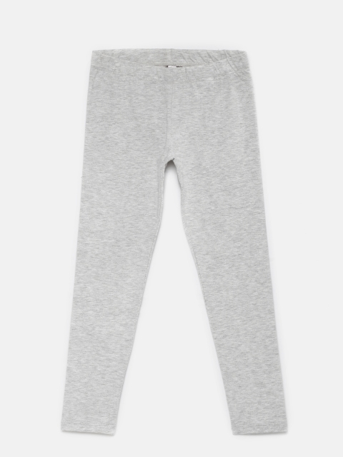 

U.S. Polo Assn. Kids Girls Grey Melange Shimmery Leggings