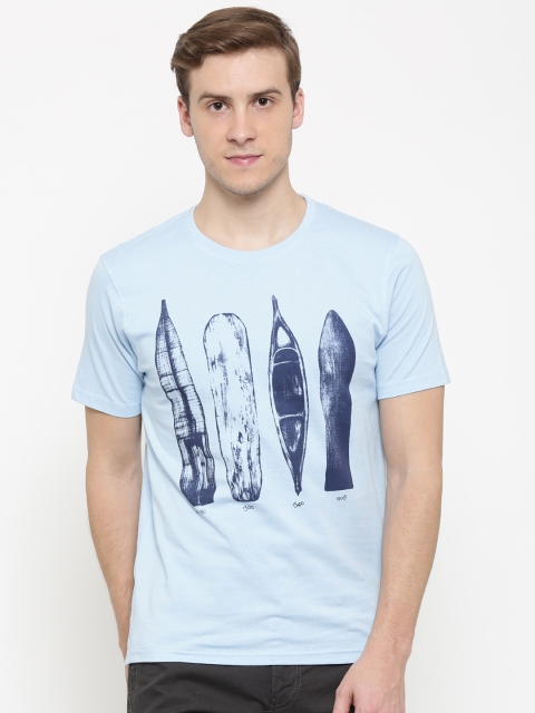 

Fame Forever by Lifestyle Men Blue Printed Round Neck T-shirt