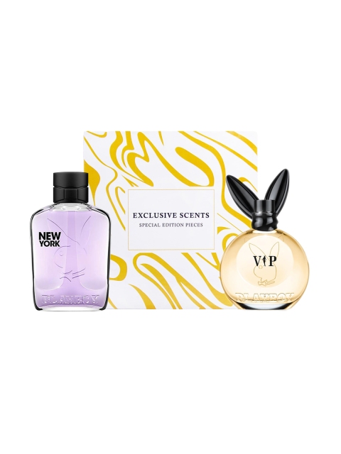

Playboy Set Of 2 Newyork Men 100 ml - VIP Women 90 ml Eau de Toilette, Transparent