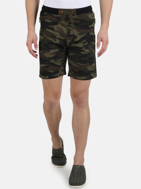 

Monte Carlo Men Green Camouflage Printed Shorts