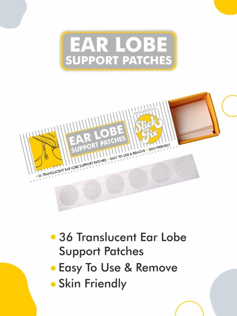 

SLICKFIX Transparent Invisible Ear Lobe Tape For Heavy Earrings Support 72Pcs