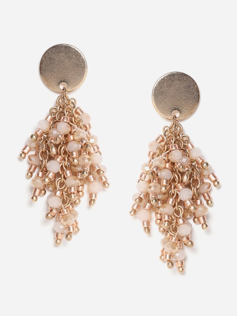 

W Beige Circular Studs Earrings