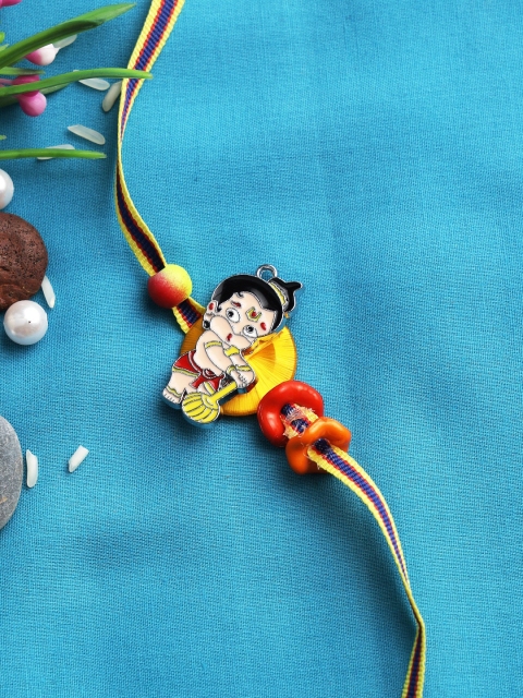 

Aapno Rajasthan Kids Yellow & Red Hanuman Ji Rakhi